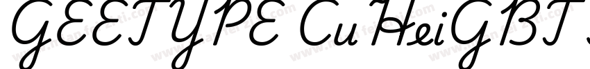GEETYPE CuHeiGBT Flash字体转换